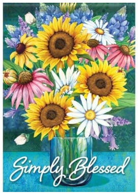 Carson - Simply Blessed Bouquet Dura Soft™ Garden Flag - 12.5" x 18"